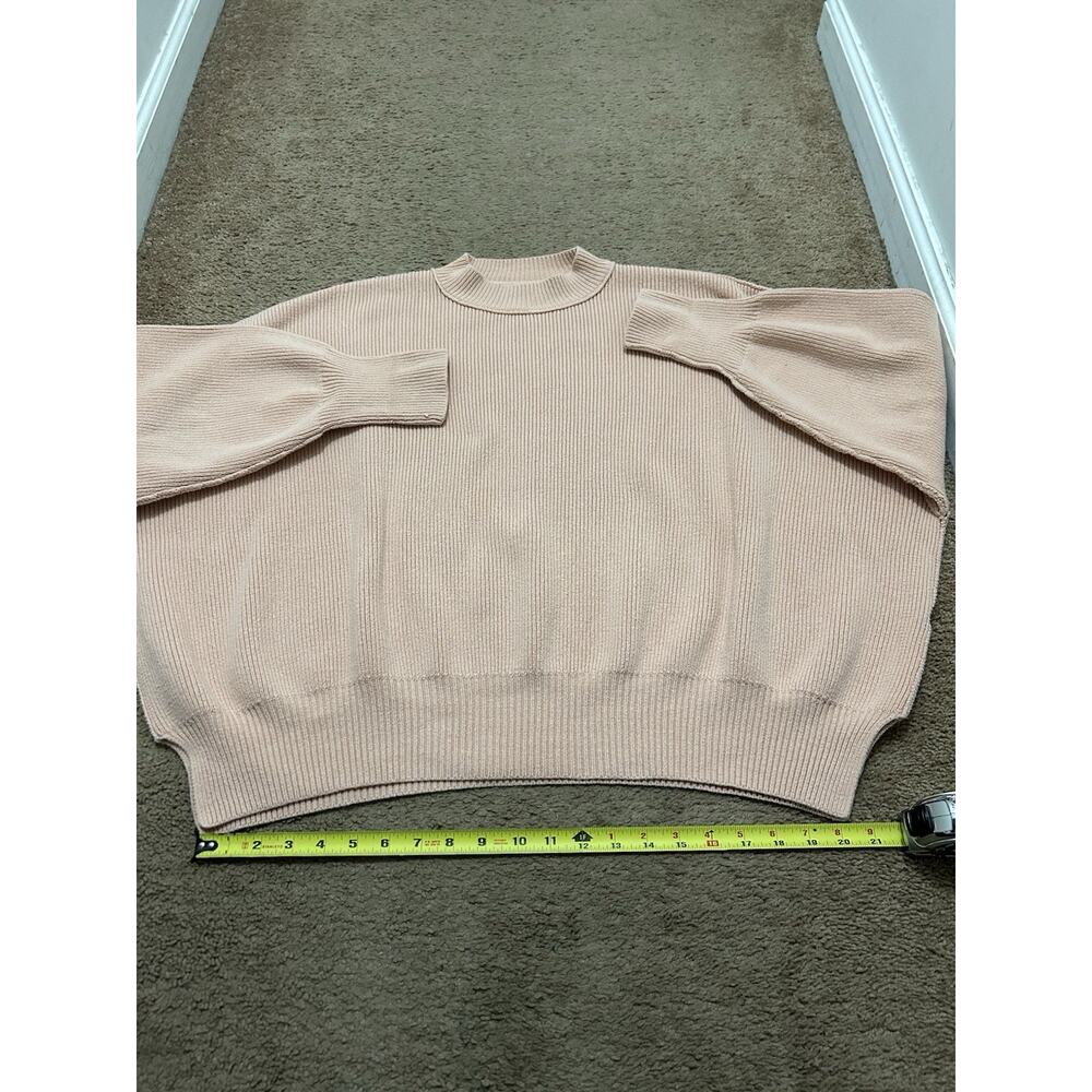 Free People Easy Street Ribbed Sweater Size Small Light Pink - Picture 4 of 8